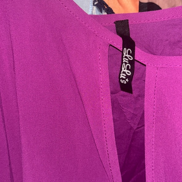 💜 LULUs Moonlit Dance Purple Midi Dress. Size MEDIUM. Great Cond! - Picture 7 of 8